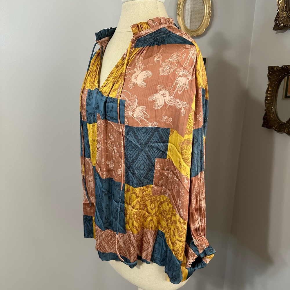 Current Air Patchwork Blouse - image 5